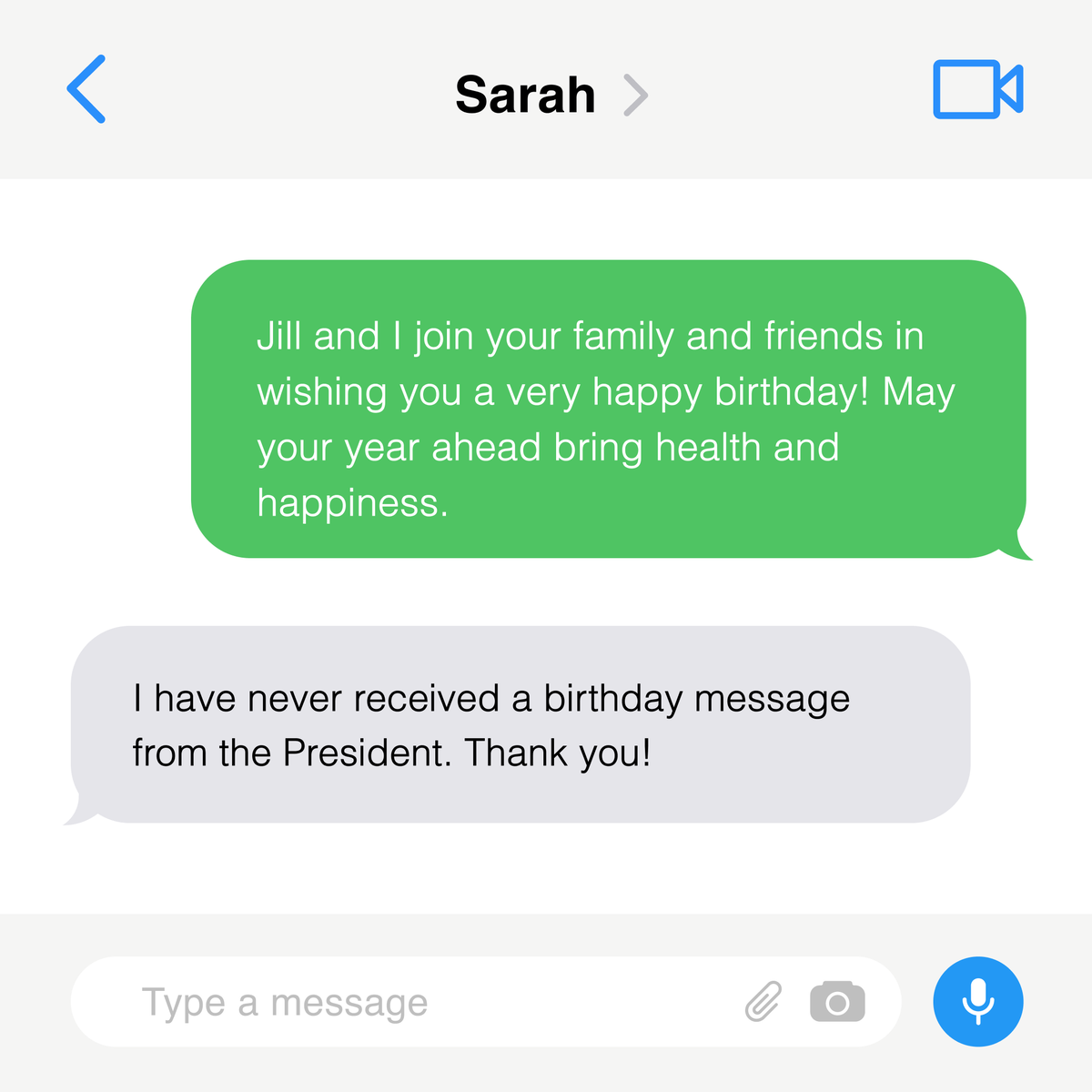 WhiteHouse46's tweet photo. Want the chance to receive a birthday text from @POTUS? 

Text him at (302) 404-0880. https://t.co/IAd5pW73tB