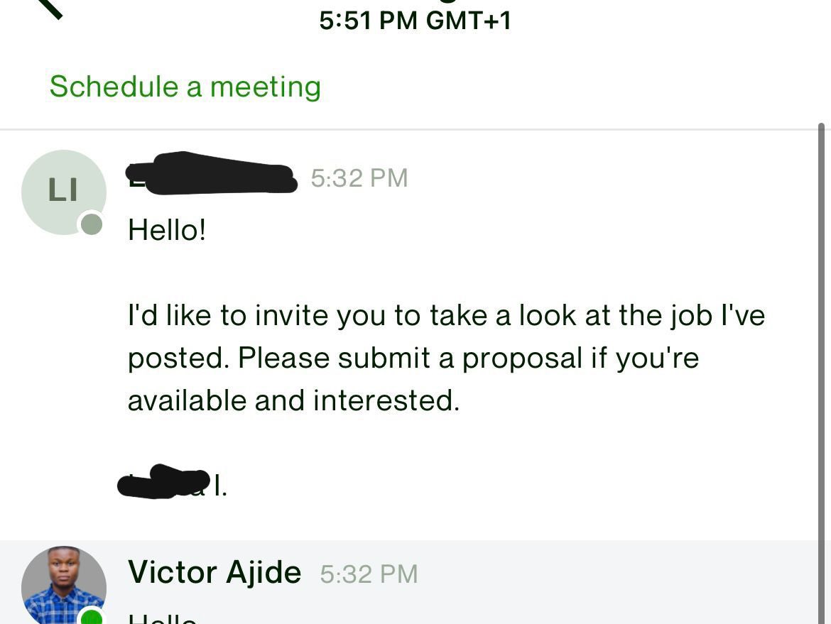 Just got an invitation on Upwork to apply for a job. 

Who am I to say I'm not interested?  😂

Time to unleash my job-seeking prowess!