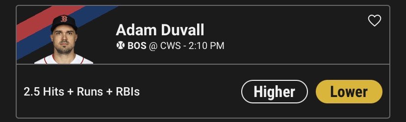 Second free Underdog pick of the day‼️Adam Duvall under 2.5 hits+runs+RBIs. Like if you’re tailing! #PrizePicks #underdogpicks #NBA #MLB #NHL #WNBA #NFL #sportsbettingtwitter #GamblingTwitter