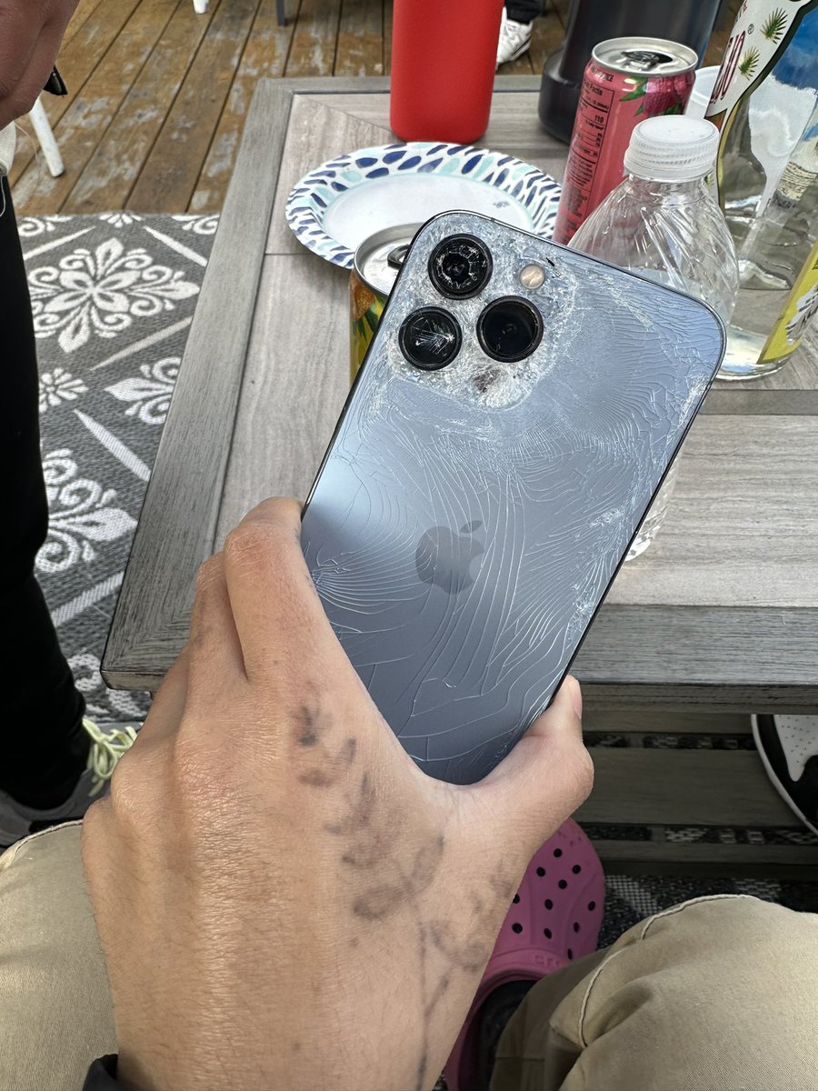 I can’t believe I ran over my phone lmao