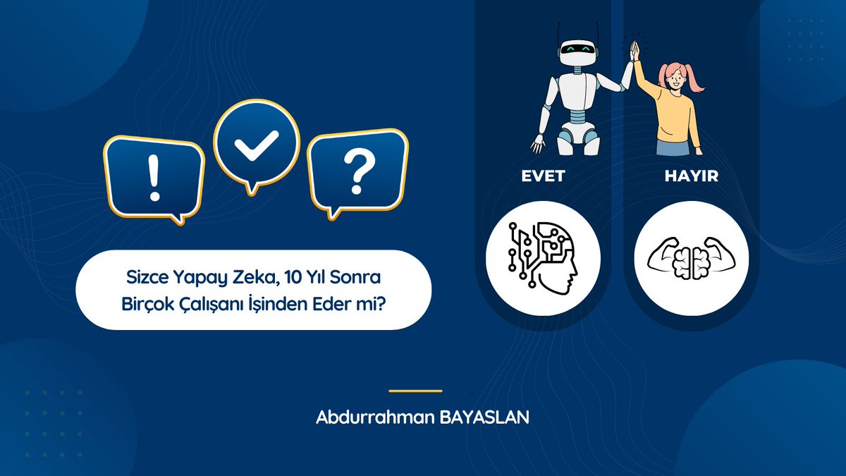 Sizce Yapay Zeka, 10 Yıl Sonra Birçok Çalışanı İşinden Eder mi?

#Yapayzeka #ai #artificialintelligence #tech #teknoloji