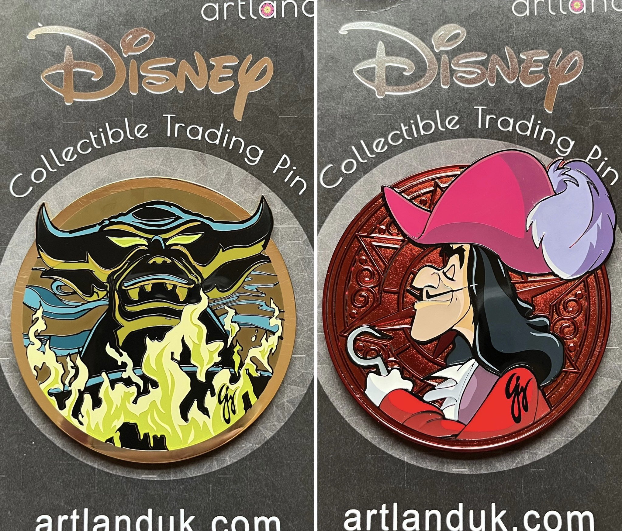 Disney Pins Blog on X: Two additional pins in the Signature Series by  ArtLand feature Chernabog and Captain Hook!    / X