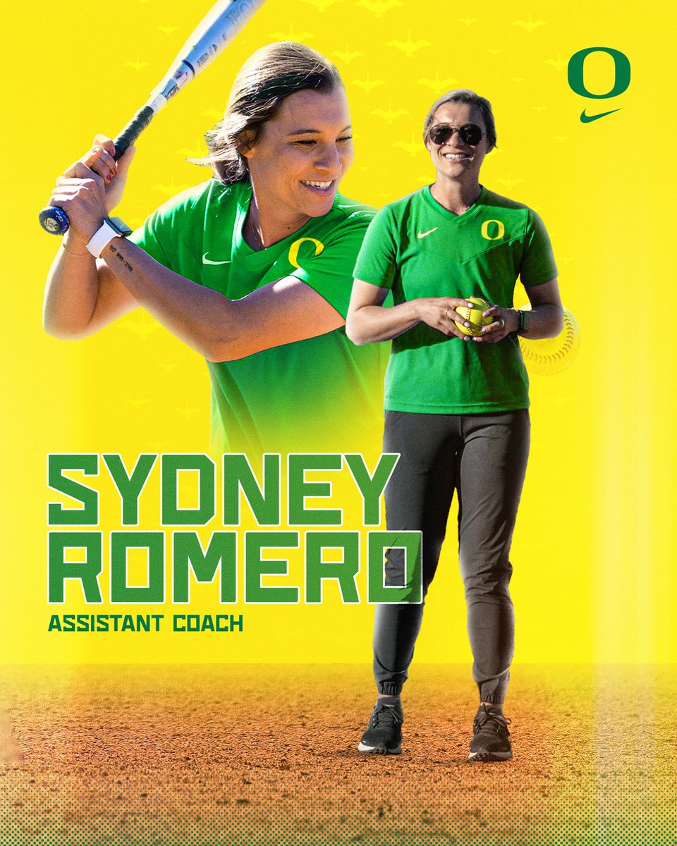 Oregon Softball (@oregonsb) on Twitter photo BIG TIME!
Excited to welcome NCAA champion <a href="/syd_syd2/">Sydney Joy Romero OLY</a> to the staff!!!
#GoDucks | #Version6 BIG TIME!
Excited to welcome NCAA champion <a href="/syd_syd2/">Sydney Joy Romero OLY</a> to the staff!!!
#GoDucks | #Version6