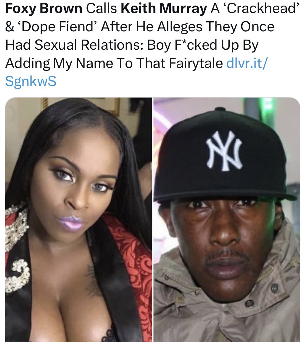@Jahwarrior79 @HipHopDX @TMZ @Drinkchamps @KEITHMURRAYRAP @lordjamar I don’t feel sorry for #KeithMurray He went on a month long tour on every podcast saying disrespectful things about Foxy Brown. His first step is to apologize to her and then get help