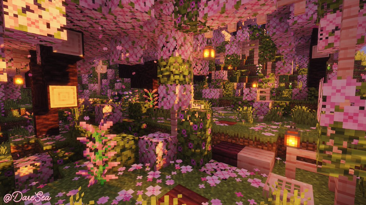 DareSea_'s tweet image. Been testing the new biome out🌸🥰💕 #FeatureMeMinecraft #minecraft #minecraftbuilder