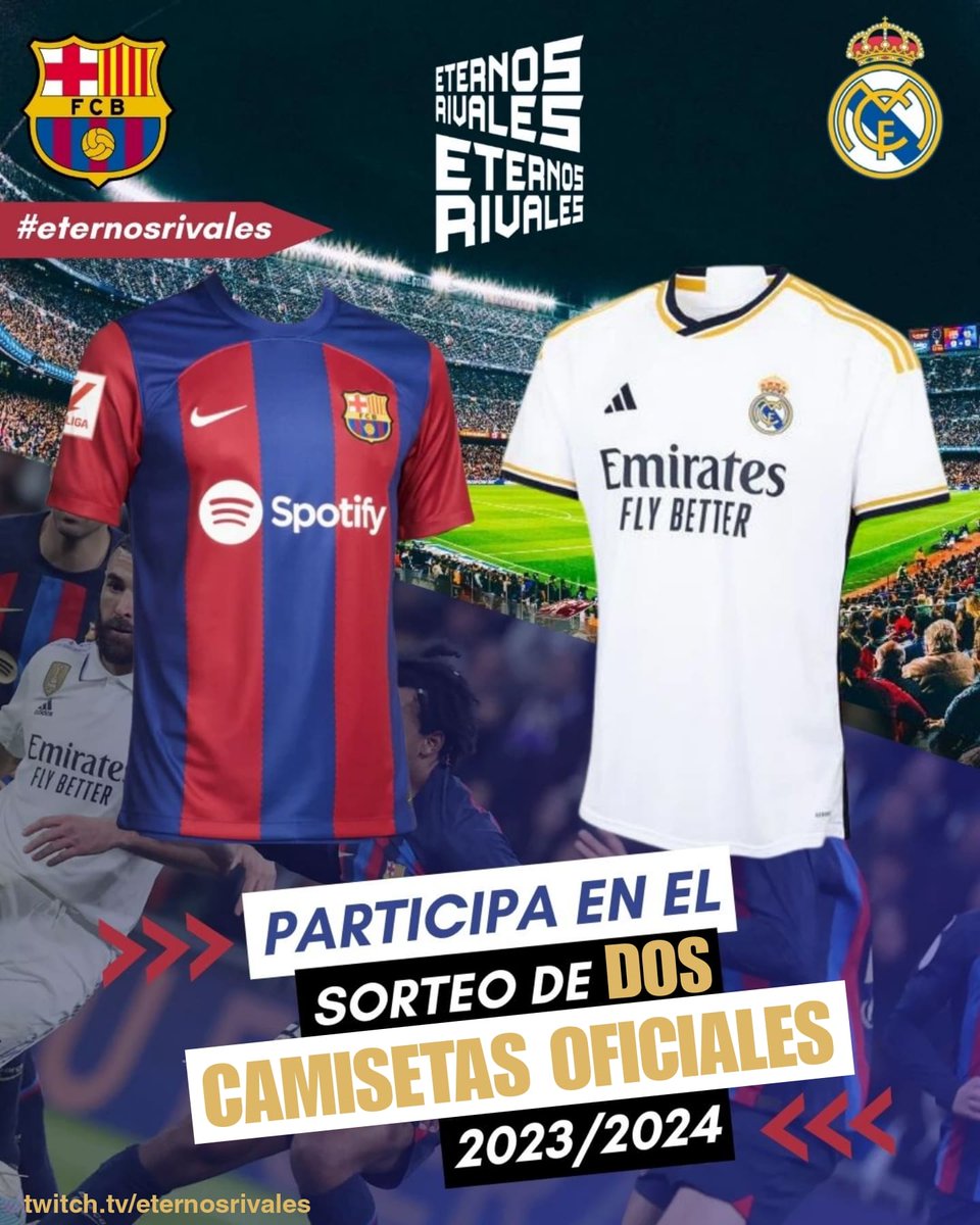 SORTEAZO 🎁  DE 2️⃣ CAMISETAS OFICIALES 🔥 REAL MADRID  2023/2024 I  FC BARCELONA 2023/2024 💣👏🏻

¿Que tienes que hacer para participar?

👉🏻 Entra en nuestra cuenta de Instagram para saber más!

‼️El sorteo finalizará el 6 de Julio‼️

instagram.com/p/Ct6-j9CISxT/…