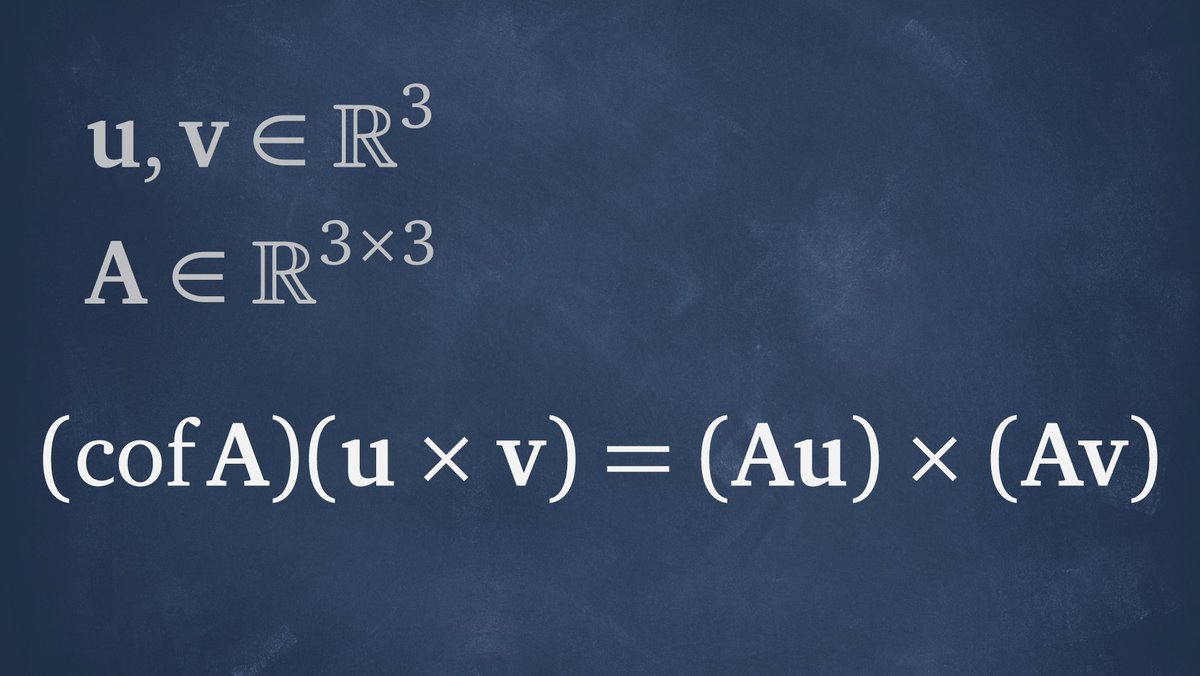 Do you know how to come up with this vector identity about cofactor matrix and cross product?
(Check out our course on #ExteriorCalculusInGraphics)