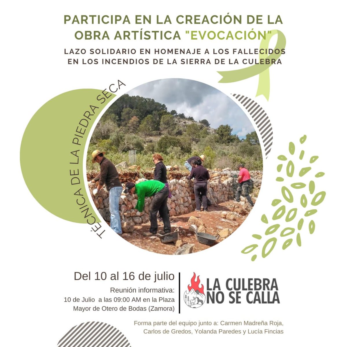 ¡¡Buenas tardes!! Empieza la creaión de la obra artística 'Evocación'. El día 10 de Julio a las 9am en la Plaza Mayor de Otero de Bodas habrá una charla.Si no puedes venir, comparte.Muchas gracias! #LaCulebraNoSeCalla #ElPuebloSalvaAlPueblo #zamoraolvidada