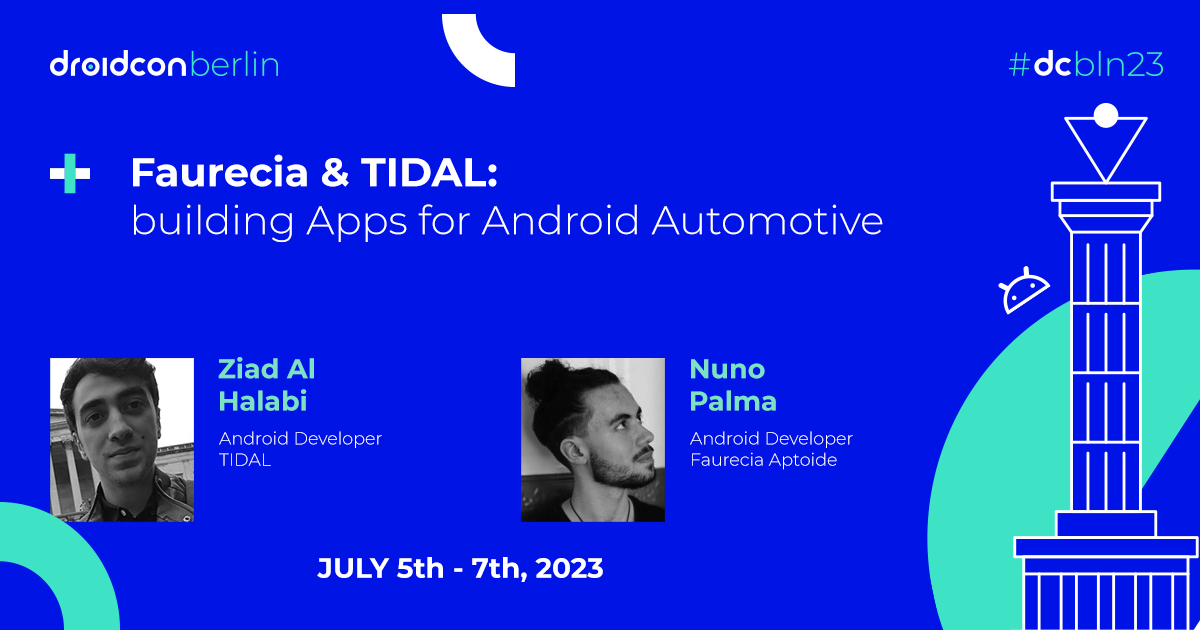 Ziad Al Halabi &amp; Nuno Palma will be giving a joint talk at #dcbln23 🇩🇪 This talk will present a step-by-step approach to bring #apps live to #Android Automotive, sharing the experience from TIDAL building an AAOS media app.

Abstract: berlin.droidcon.com/ziad-al-halabi/