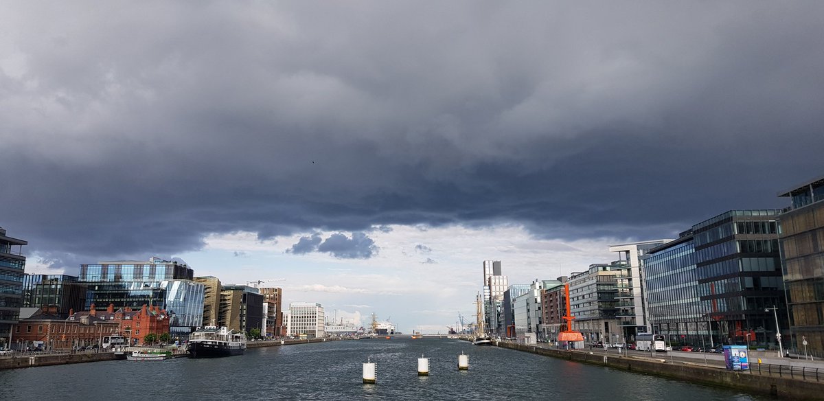 Impressive storm clouds over the Liffey this evening. #coastalcities
