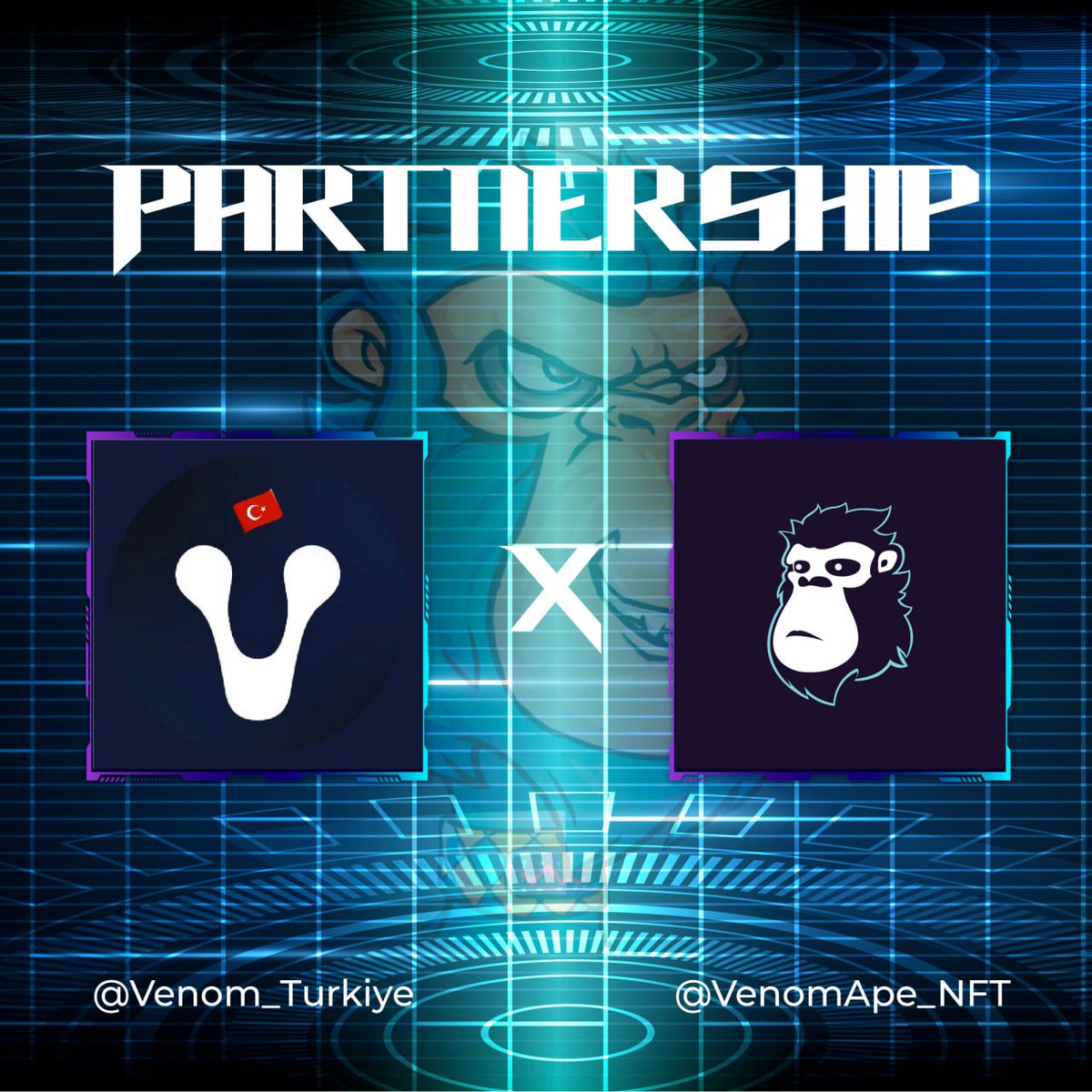 🐒Venom ağının ilk APE #NFT koleksiyonu olan @VenomApe_NFT ile işbirliğimizi duyurmaktan heyecan duyuyoruz.

✅Çok yakında topluluğumuza özel bir #whitelist çekilişi düzenleyeceğiz. 🎉