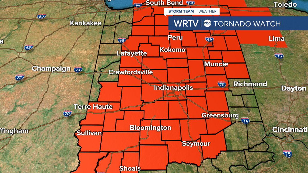 Tornado Watch until 8 pm. As t'storms develop, they will rapidly turn severe with large hail, damaging wind potential and a tornado threat. Be alert for rapidly changing conditions this afternoon!