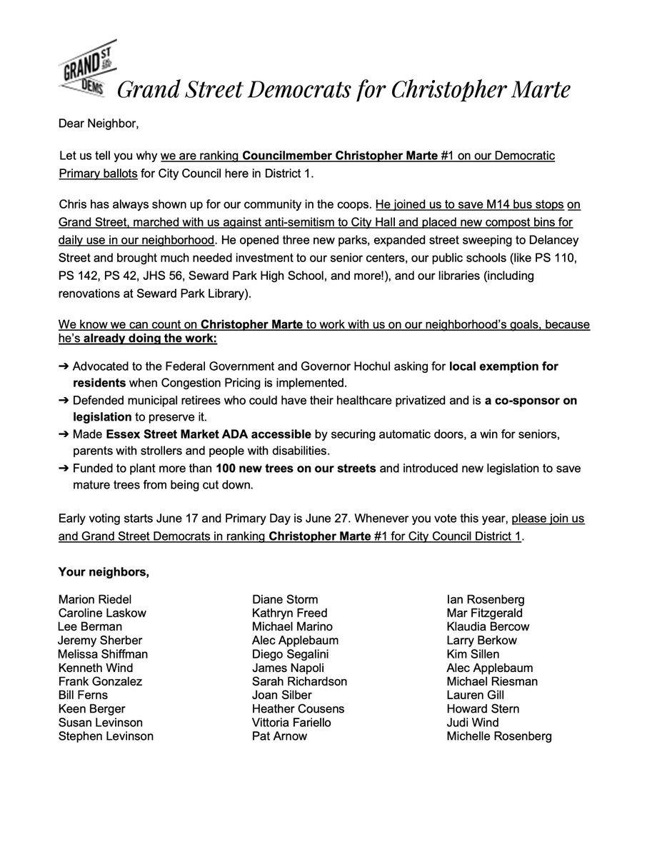 Volunteer for Christopher Marte on Election Day 
docs.google.com/forms/d/e/1FAI… 
<a href="/nycdistrict1/">Councilmember Christopher Marte</a>
- mailchi.mp/0744f214355a/g…