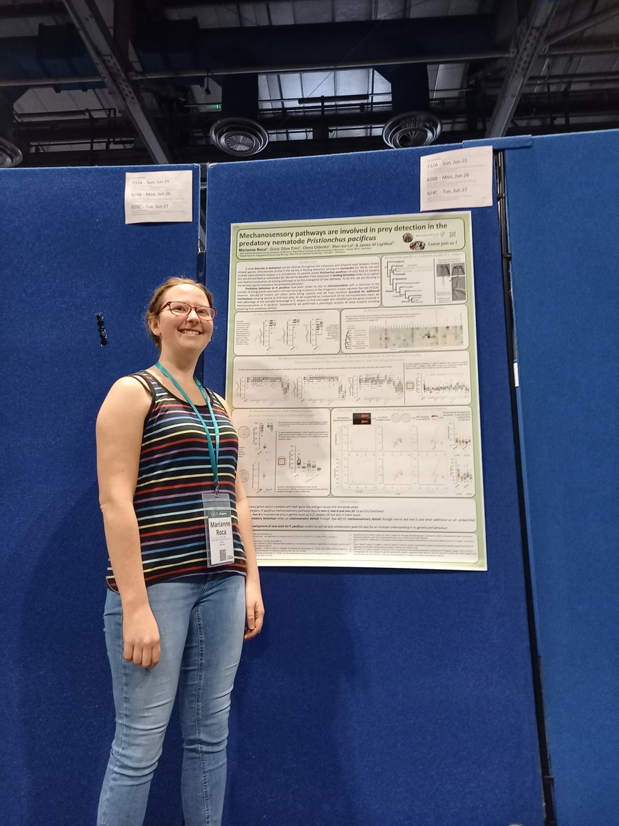 Do you want to know more about the canibalistic nematode #pristionchus pacificus ? 
Are you curious to know how it detect its prey?
Or want to know what we are doing in @LightfootLab ?
If you are at #Worm23 , you can see all about that in my poster 732A at 19h30 !