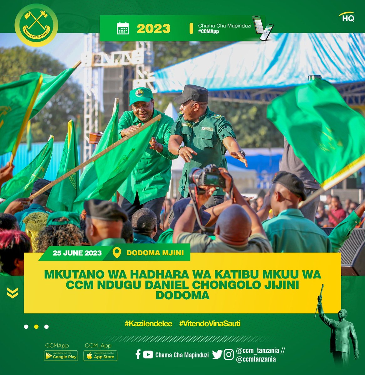 ccm_tanzania's tweet photo. Kwa Wingi Katika Viwanja vya Central Sekondari mjini Dodoma Mapema Leo Tarehe 25-06-2023 Jijini Dodoma

#CCMApp
#ChamaNiWanachama
#DodomaKumenoga https://t.co/IQVF5W7sNZ