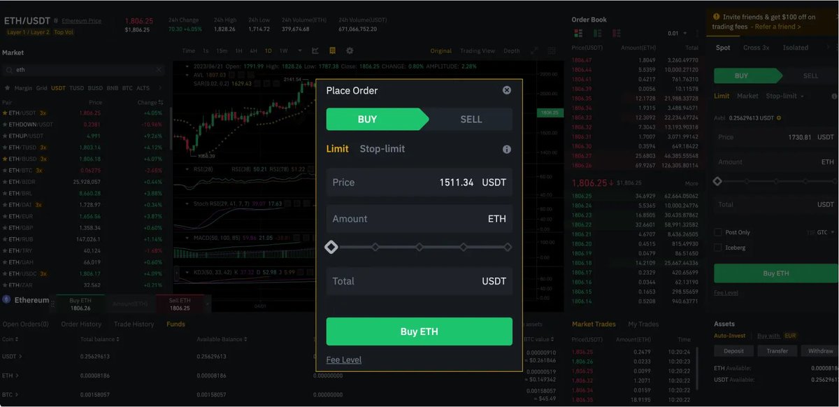 Quickly trade directly from your charts on #Binance    web!

Limit orders can now be placed where your cursor is.

Simplifying your trading experience with #BinanceBuild.
#ferc #iweb3 #FERC20