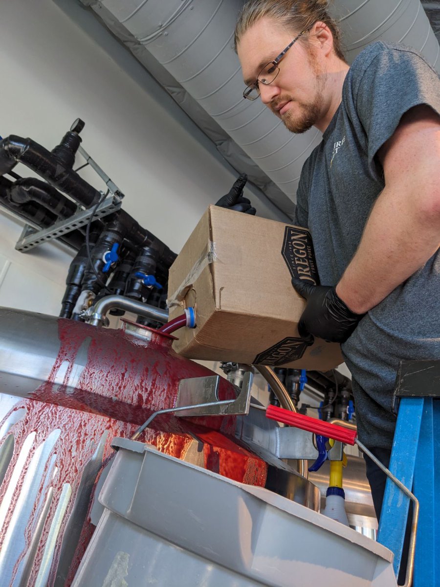 Check out our brewmaster Michael adding a TON of raspberry puree 😍 to a fermentation tank! Our fan favorite Double Hearts ♥️♥️ raspberry sour is fermenting away! We love this sour beer and we know you do too so stay tuned for  a release date in July! 🍻

#loganbrewing #loganbeer