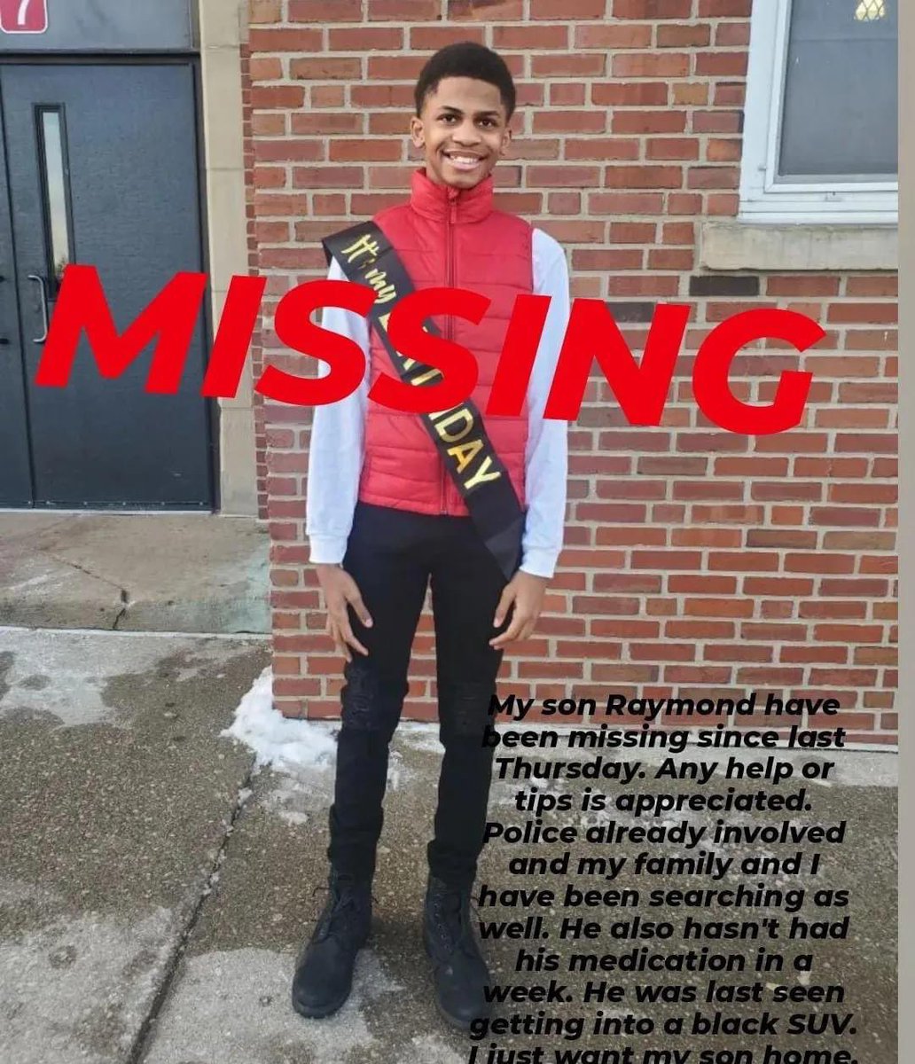 NewsWithFlava's tweet photo. Raymond is missing in Cleveland & was last seen last Thursday. I hope heβs found safe #Cleveland #ClevelandOhio #MissingInCleveland #Repost https://t.co/vv5Fadgz1O