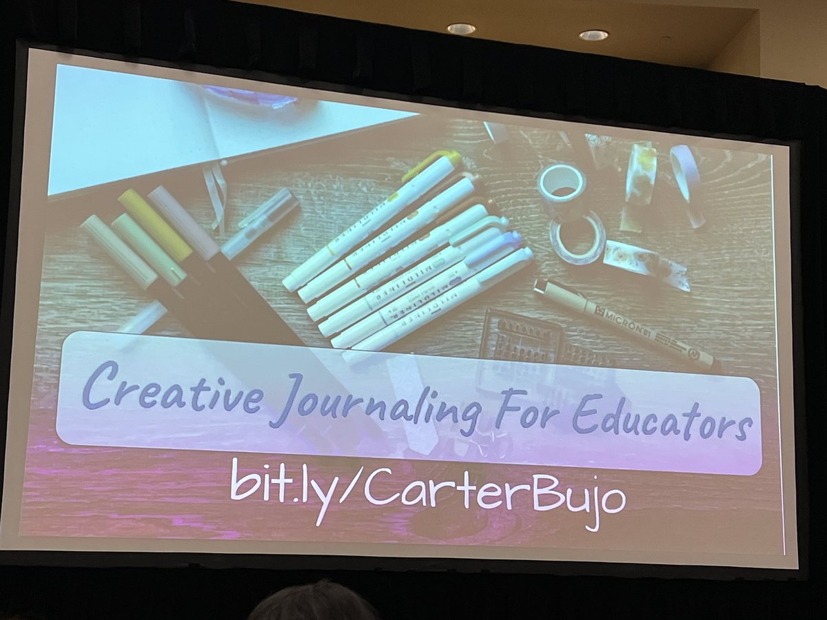 Amy Johns (@amysmusings) on Twitter photo Started my #ISTE23 day at the Leadership Exchange and now excited to hear about Creative Journaling hacks with <a href="/MrsCarterHLA/">Nichole Carter</a>. Organization of thoughts comes in lots of flavors - digital and paper! Started my #ISTE23 day at the Leadership Exchange and now excited to hear about Creative Journaling hacks with <a href="/MrsCarterHLA/">Nichole Carter</a>. Organization of thoughts comes in lots of flavors - digital and paper!