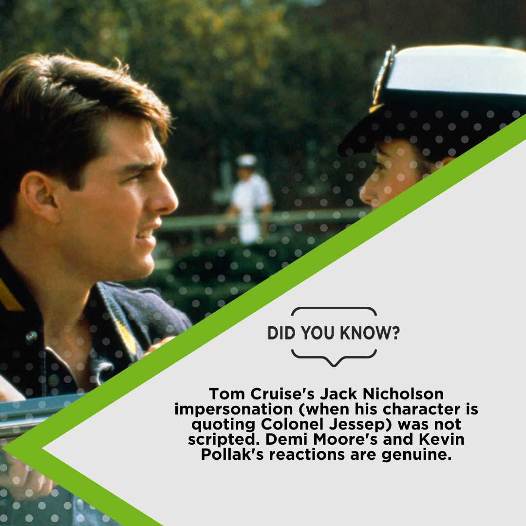 #DidyouKnow? Catch #AFewGoodMen on #Rewind! #TomCruise #Moviefacts #FunFacts