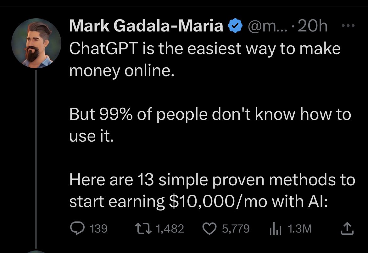 mac_dean's tweet image. I see a pattern here. It’s almost as if ChatGPT is writing these posts itself.