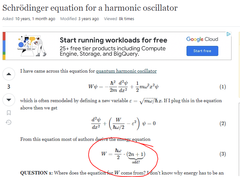 PartyGamesAI's tweet photo. EQUATION 4: "W=ℏω/2 * (2n+1)". Energy quantization in a simple harmonic oscillator. Midjourney translates this quantum concept into dynamic visual patterns. #EnergyQuantization #QuantumConcept #Midjourney 8/25 https://t.co/wh10Kls9yR