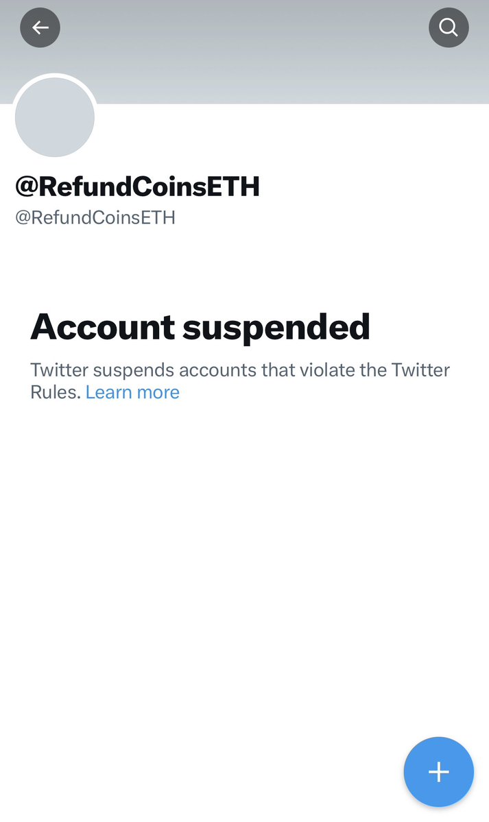 ReFundCoinETH's tweet photo. The scam account @RefundCoinsETH on Twitter has now been suspended! Thank you so much to everyone that has spent their time getting this malicious account reported and protecting the $RFD community. https://t.co/KO5KnOgXSK
