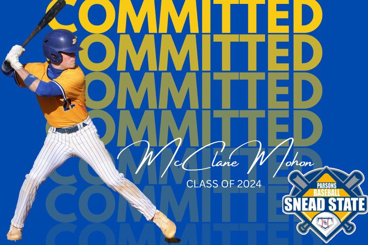 I’d like to thank God for blessing me with the ability to play the game I love. I’d like to thank my parents, family, and coaches for their guidance and support. With that being said, I’m looking forward to continuing my academic and athletic career at Snead State. Go Parsons!