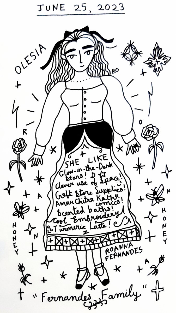 RoannaFernandes's tweet photo. 1️⃣1️⃣0️⃣ Women of my World: Olesia 

by Roanna Fernandes 

Medium: Youva sketchbook 
Tool: a Trusted black gel-ink pen 

Notice: Made on Canva 

#Clothes #Datenight #Dressingup #June #LittleWomen #Neptunia #RoannaFernandes #studiojupiter #WomenofMyWorld #WomenofMyWorld23 https://t.co/SrQequfvsQ