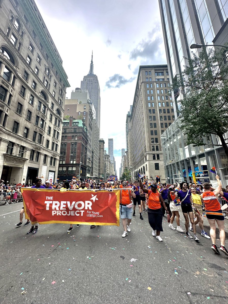 We’re here. We’re proud. We celebrate you. 🏳️‍⚧️🌈

Happy Pride from all of us at The Trevor Project 🩷❤️🧡💛💚🩵💙💜🩶🤍