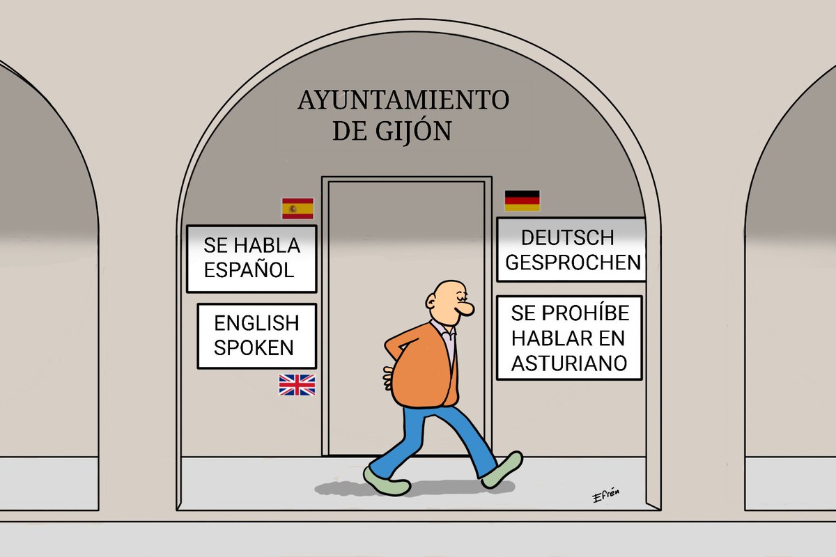 asturies's tweet photo. Viñeta nueva d'Efrén d'Andrés: 'Idiomes'.

Pues siguir toles histories d'Efrén nesti enllaz: https://t.co/j77BrVcs7Z https://t.co/YOWgpkGAw2