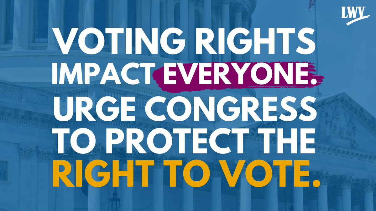 LWV's tweet image. Tell Congress that they MUST protect the vote 🗳️ ⤵️ 
bit.ly/43XmQgA