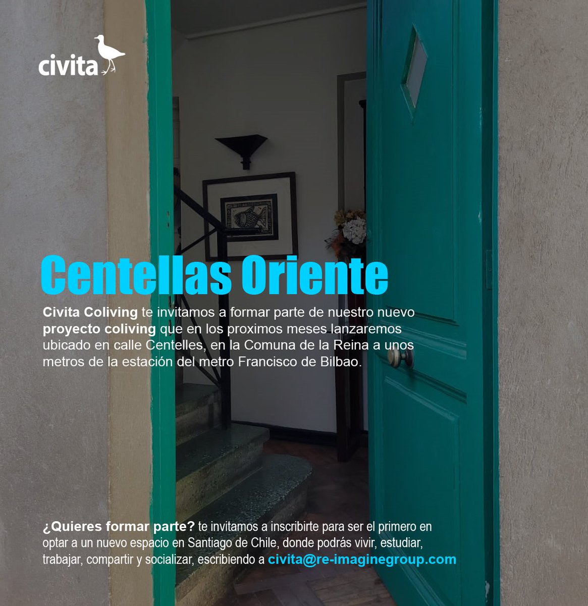 Civita Coliving te invitamos a conocer nuestros nuevos espacios en Santiago de Chile que estamos preparando para ti, donde podrás vivir, trabajar, estudiar, colaborar, compartir y socializar 😊 

Solicita más información a civita@re-imaginegroup.com 

#coliving #alquiler