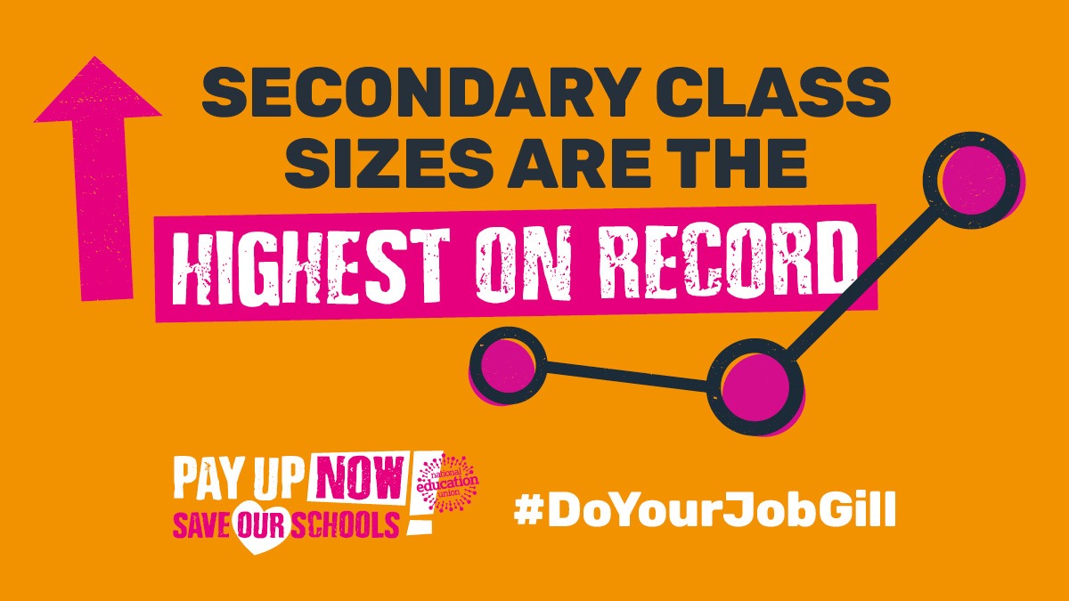 Every time a class gets bigger, the quality of education for each child is reduced. Inadequate funding has led to an explosion of class sizes. Fund schools properly. #SaveOurSchools #DoYourJobGill #payupnow