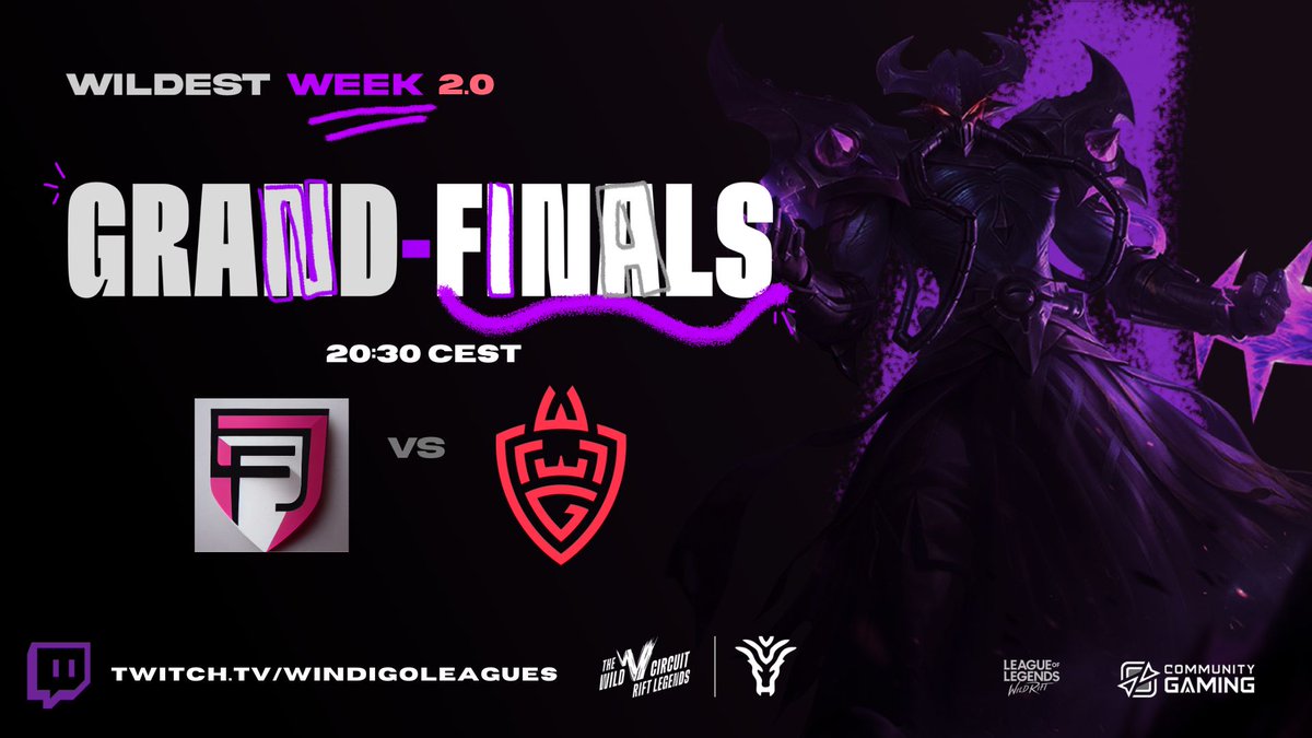 We're heading to the Grand Finals of the #RiftLegends Wildest Week V2.0 Sponsored by @CommunityGaming !🔥

@WLGgr vs #FOREVERESPORTS

🎙️@BLAMWR 
🎙️@BlazinDragon21 

Tune in now! (link in thread)