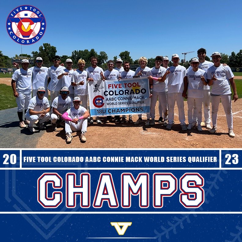 Five Tool Colorado (@fivetoolco) on Twitter photo 🏆CHAMPIONS🏆
Congrats to <a href="/AbqBaseballAcad/">Albuquerque Baseball Academy</a> 2023 on winning the 
<a href="/FiveTool/">Five Tool Baseball</a> Colorado AABC <a href="/conniemackwsbb/">Connie Mack World Series</a> Qualifier!
#WatchEm 🏆CHAMPIONS🏆
Congrats to <a href="/AbqBaseballAcad/">Albuquerque Baseball Academy</a> 2023 on winning the 
<a href="/FiveTool/">Five Tool Baseball</a> Colorado AABC <a href="/conniemackwsbb/">Connie Mack World Series</a> Qualifier!
#WatchEm