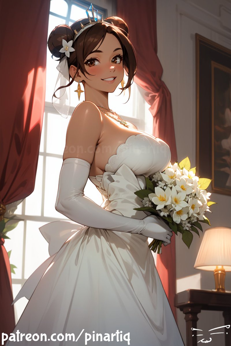 pinartiq's tweet photo. Tenten as bride⭐️ https://t.co/GYUEUZe16D