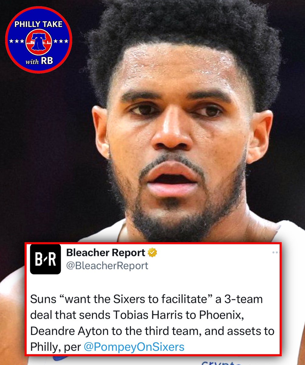 Tobias Harris to the Suns in a 3-team trade? 🤔👀🔥

#BrotherlyLove #Sixers 🔵🔴