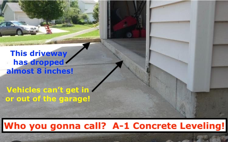 We fix dropped and uneven #concrete!  Give A-1 Concrete Leveling Buffalo a call at 716-341-4550 to get a free estimate.  We have thousands of #happycustomers in #WesternNY and you can be one of them!  #ConcreteLeveling #savesmoney and #reallyworks!