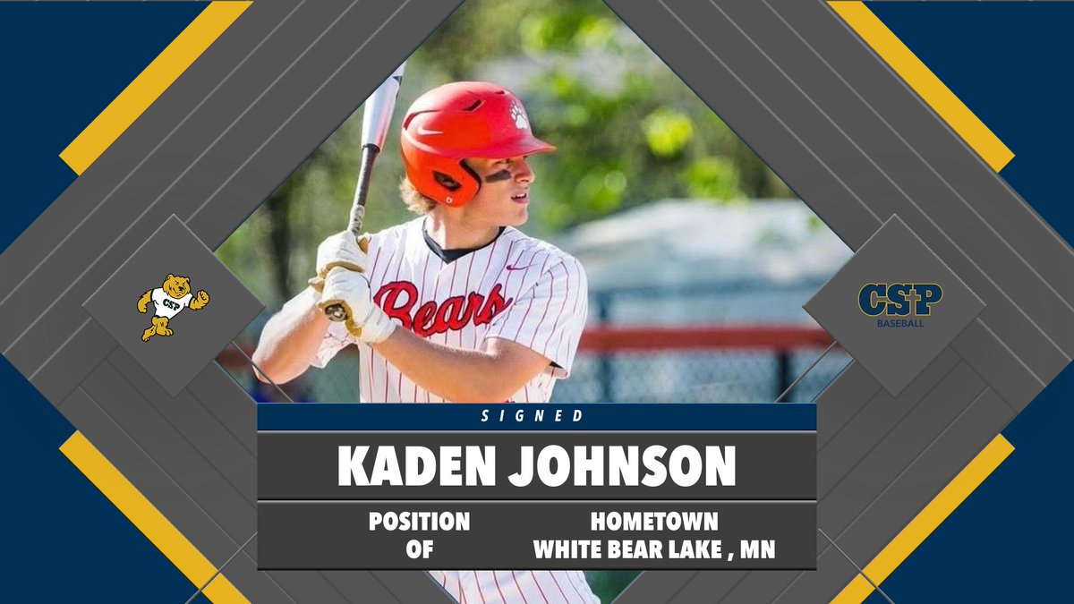 We are excited to announce the signing of a couple more Golden Bears- first, welcome outfielder Kaden Johnson to the Golden Bear Baseball Family! #BeGolden