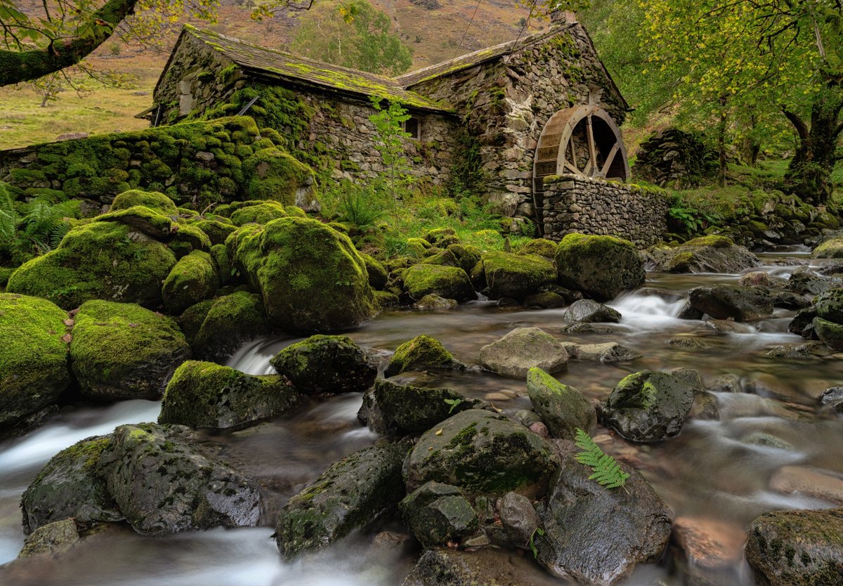 Deserted Cottage utilized the power of the flowing creek. Cumbria, England. NMP.