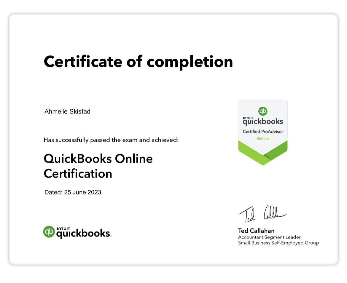 skistadconsult's tweet photo. Another year of QBO ProAdvisor Certification in the books. Now back to the number crunching!

#qbo #qbocertifiedproadvisor #accounting #bookkeeping #techstack #efficiency #ipassed #summer #apps #integration https://t.co/oIVQe3oKE9
