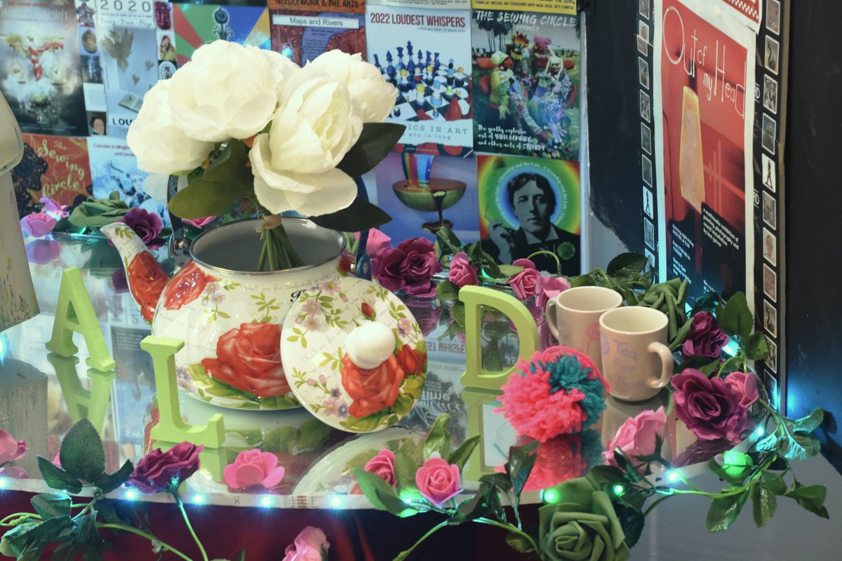 Detail of the installation at the entrance to the EMERALD 20 exhibition @CI_NHS Conference Centre Gallery. EMERALD 20 marks the 20th anniversary of <a href="/ArtsProjectLdn/">The Arts Project</a> and is open to visitors on Mondays to Fridays (except Bank Holidays) until 29 September.