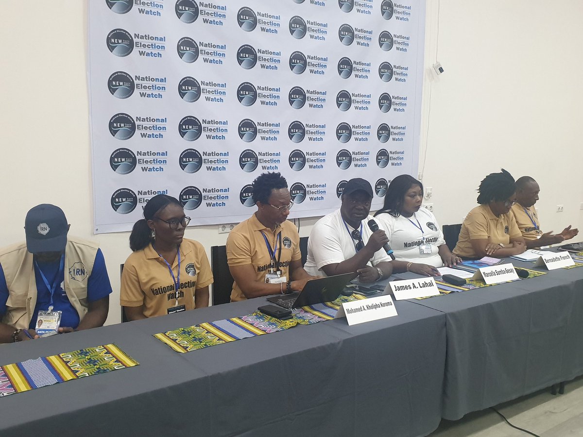 HenryMuguzi's tweet photo. Citizen election observation network @NewSierraLeone releasing the preliminary statement on the Sierra Leone general elections 2023.
@AfEONet
@AcfimAfrica
@ehorn_
@WAEON
@ZESN1
@afrobarometer
@WADEMOSnetwork
@NDI
#DemocraciesRising https://t.co/dZ2HN0xUAV