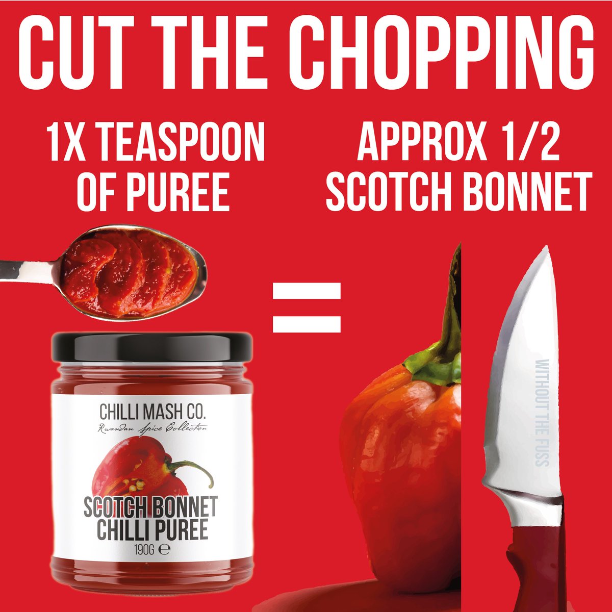 Have you tried our Scotch Bonnet Puree yet? If not, what are you waiting for? Take the fuss out of cooking with chilli. #letstalkaboutchilli #chillimashcompany #chillimash #chillipuree #scotchbonnet #spicyfood