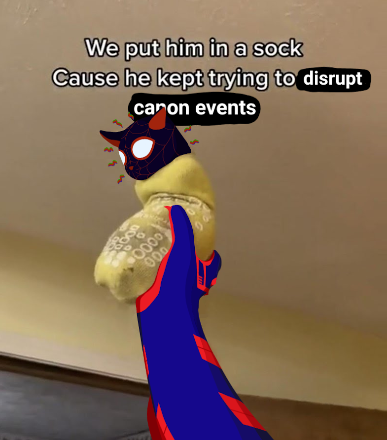 jellovella's tweet photo. free my boy!!! :( 
#MeowsMorales #MIGUELOHARA  #AcrossTheSpiderVerse https://t.co/szPj4BWqG6