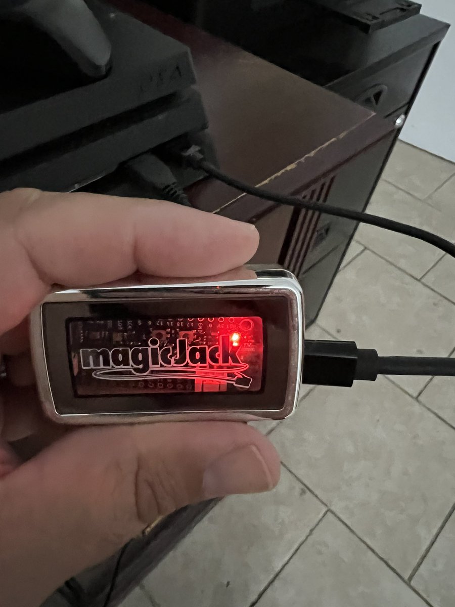 I couldn’t locate a case/enclosure for my esp32-s2 feather online so I gutted out an old magicjack and made it work lol..