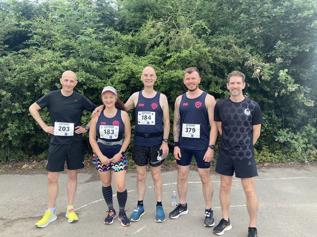 The team battled through tough conditions at the Stone St Michael’s 10k today 🥵 #stonestmichaels10k
