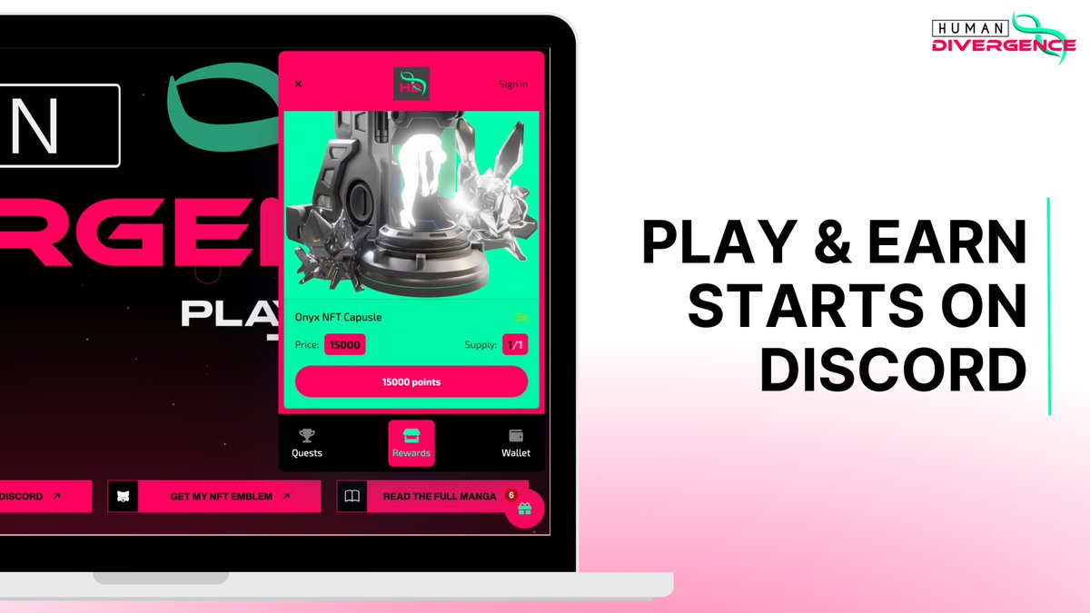 📢 🎉 We're thrilled to announce some incredible updates on Discord before the highly anticipated NFT sales tomorrow. Now, in addition to enhancing your Divergent avatar by playing our MMORPG and collect valuable kcoins, you can now enjoy amazing out-game rewards!

Thanks to the