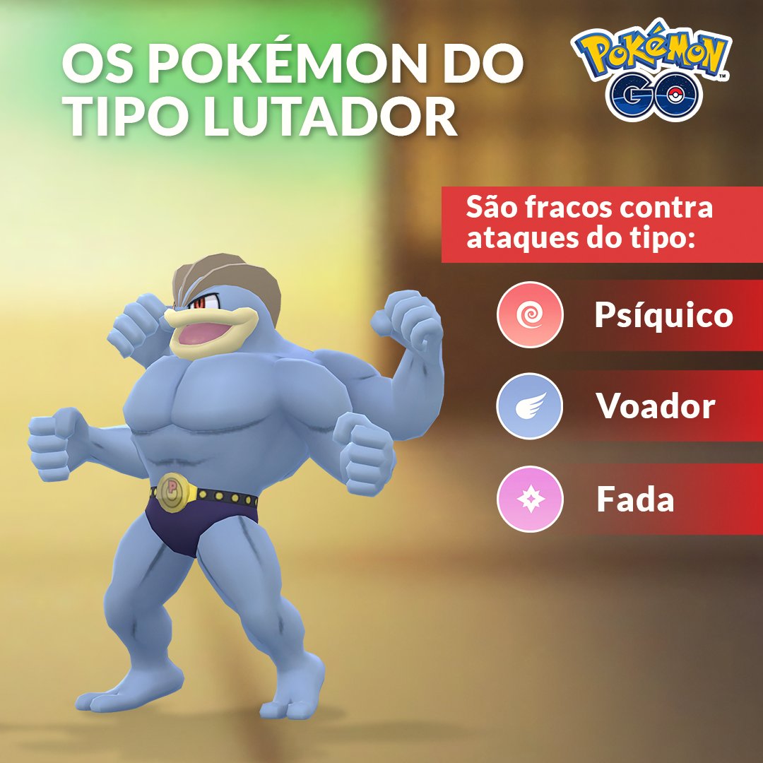 Pokémon GO BR on X: Na hora da batalha, o negócio é dar porrada! 🥊 Já  sabem tudo sobre os ataques dos Pokémon Tipo Lutador, Treinadores? Vocês  usam algum deles na Liga